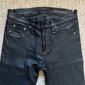 Rag & Bone Black Leather Pants, size 27